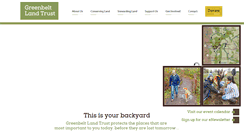 Desktop Screenshot of greenbeltlandtrust.org